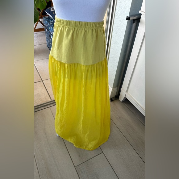 Vintage Johnny Was Low-Rise Yellow Maxi Skirt - Picture 4 of 12